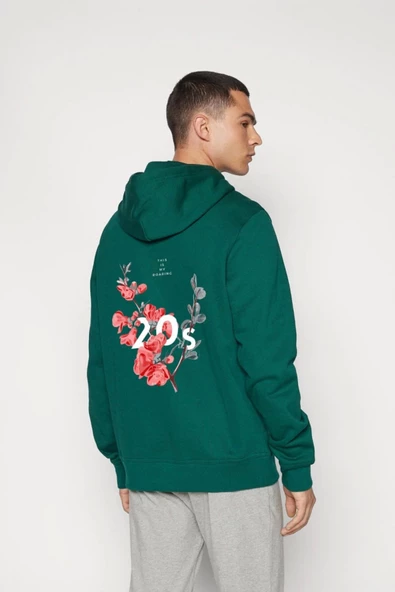 Unisex Baskılı Kapşonlu 3 İplik Hoodie Sweathirt  fm1.20YA