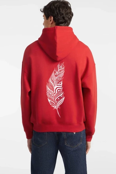 Unisex Baskılı Kapşonlu 3 İplik Hoodie Sweathirt  fm1.51KA ürün görseli