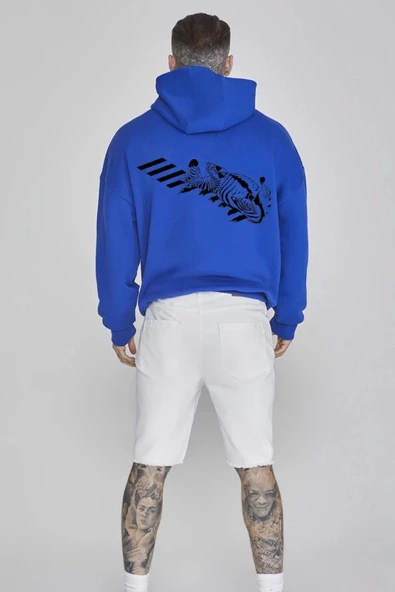 Unisex Baskılı Kapşonlu 3 İplik Hoodie Sweathirt  fm1.54MA