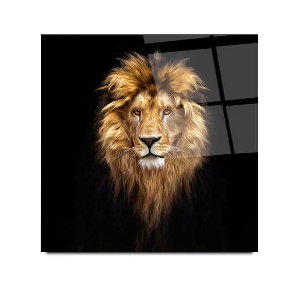 Aslan Cam Tablo | Hediyelik, Dekoratif, Ofis, Mutfak - 3
