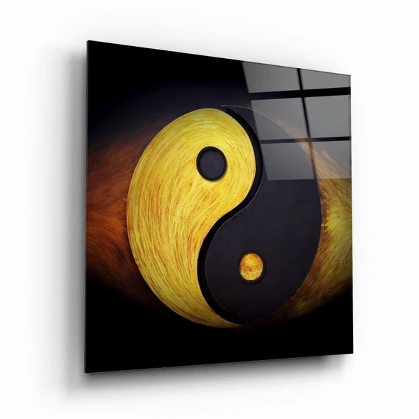 Ying Yang Cam Tablo | Hediyelik, Dekoratif, Ofis, Mutfak