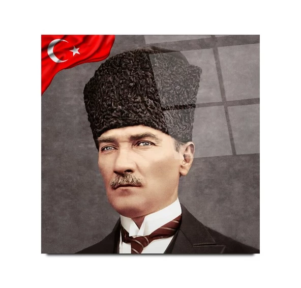 Atatürk Cam Tablo | Hediyelik, Dekoratif, Ofis, Mutfak - 3