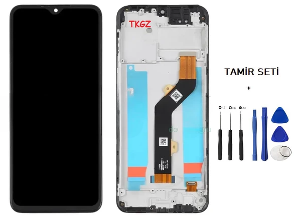 Tkgz - İnfinix HOT 10 Lcd Ekran Dokunmatik -A- Kalite ÇITALI FULL + TAMİR SETİ