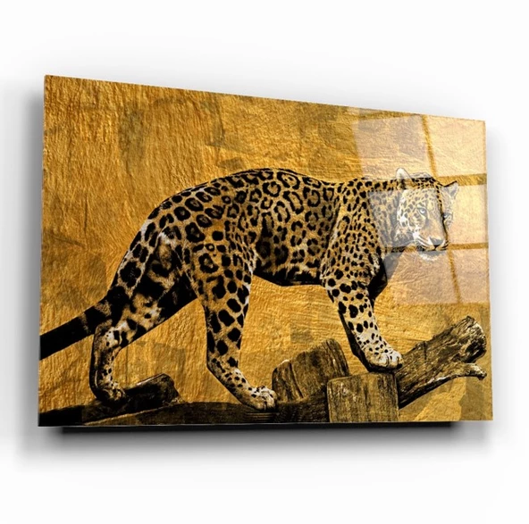 Leopar Cam Tablo | Hediyelik, Dekoratif, Ofis, Mutfak