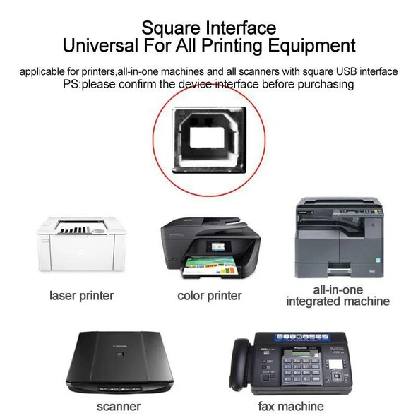 HP Deskjet 2710 Yazıcı Data Kablosu HP Deskjet 2710 Prınter Kablosu - Prınter Yazıcı Data Kablosu USB Yazıcı Kablosu Printer Kablosu - 5