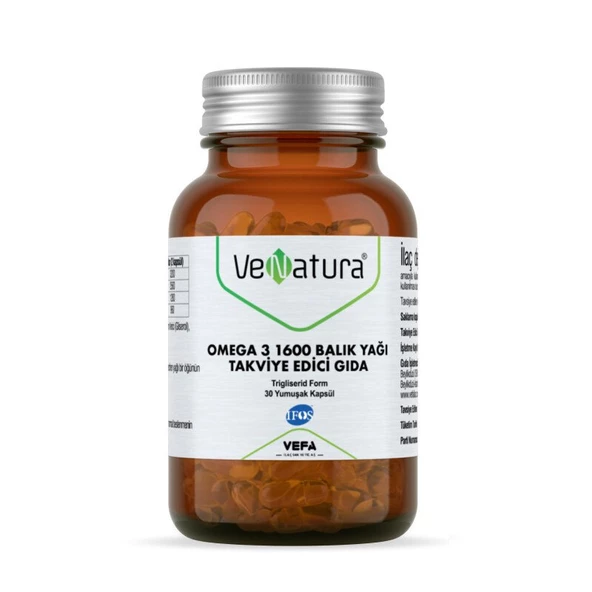 Venatura Omega 3 Balık Yağı 1600mg 30 Kapsül ürün görseli