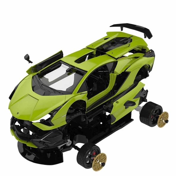NessiWorld 1:18 Lamborghini Sian FKP 37 Uzaktan Kumandalı Model Araç Montaj Kiti - 5
