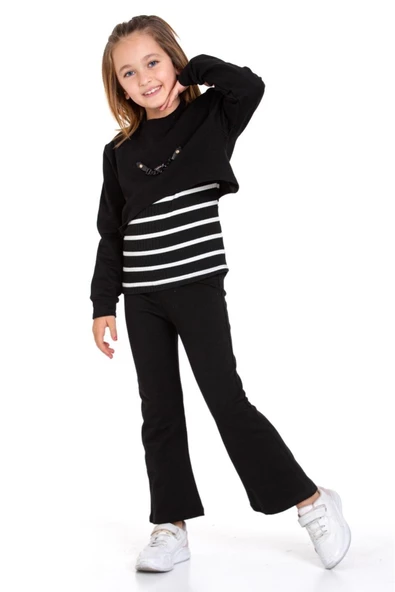 Kız Çocuk 3'lü Takım (Pantolon+Bluz+T-shirt) 12125 ürün görseli 1