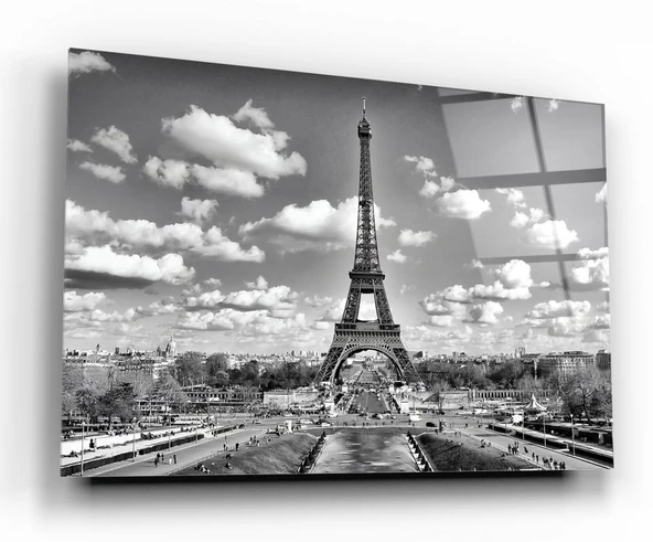 Paris Manzarası Cam Tablo | Hediyelik, Dekoratif, Ofis, Mutfak