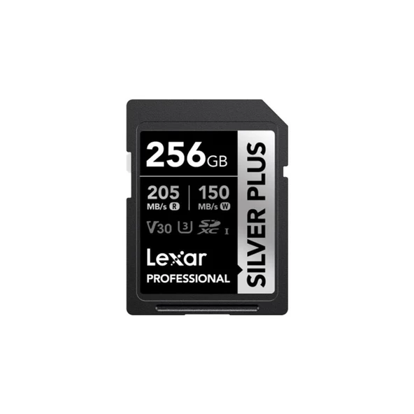 256GB Lexar LSDSIPL256G-BNNNG Professıonal Sılver Plus Sdxc Uhs-I Cards Up To 205MB/S Read 150MB/S Wrıte C10 V30 U3