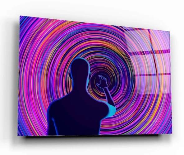 Neon Girdap Cam Tablo | Hediyelik, Dekoratif, Ofis, Mutfak