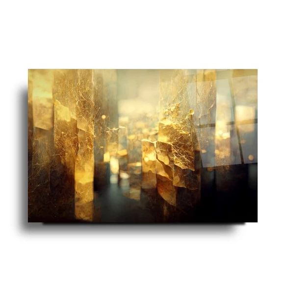 Soyut Cam Tablo | Hediyelik, Dekoratif, Ofis, Mutfak - 3