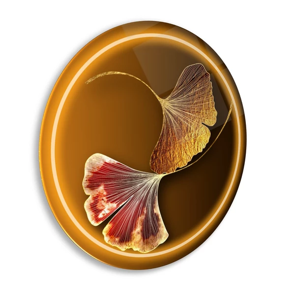 Gold Yaprak Yuvarlak Cam Tablo | Hediyelik, Dekoratif, Ofis, Mutfak - 3