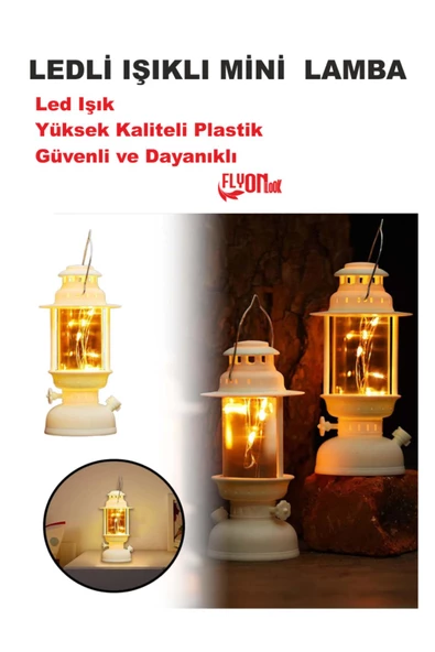 Led Mini Lamba Parti , Ev, Bahçe, Restorantlarda Hem Dekorasyon Hem Aydınlatma Fener Kamp Retro Tarz - 4