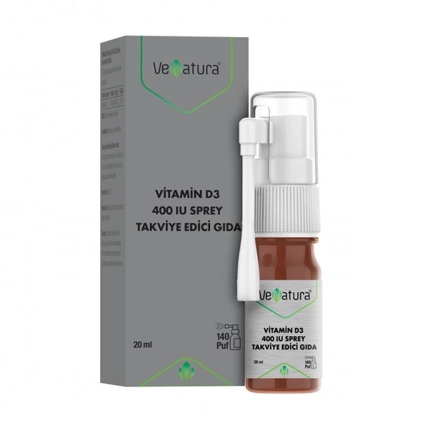 VeNatura Vitamin D3 400 IU Sprey Takviye Edici Gıda 20ml - 1