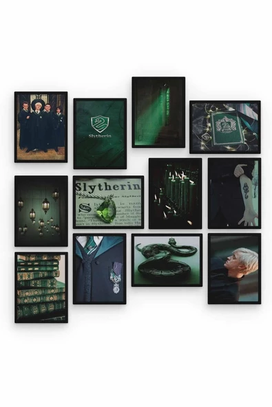 Slytherin 12 Parça Ahşap Mdf Tablo Zlltb269 - 2
