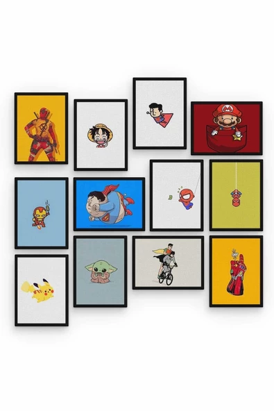 Movies 12 Parça Ahşap Mdf Tablo Zlltb384 - 2