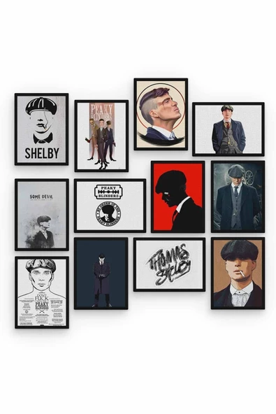 Thomas Shelby 12 Parça Ahşap Mdf Tablo Zlltb398 - 2