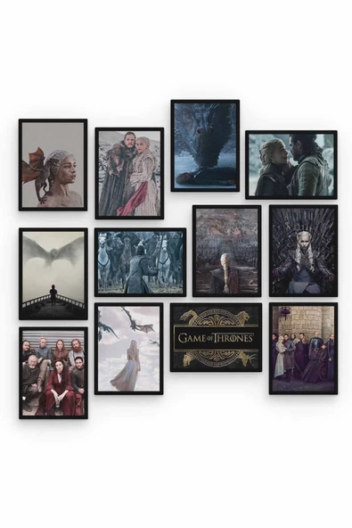 Game Of Thrones 12 Parça Ahşap Mdf Tablo Zlltb424 - Resim 2