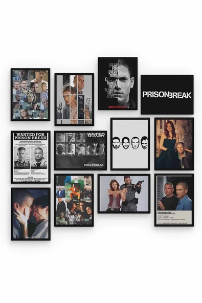 Prison Break 12 Parça Ahşap Mdf Tablo Zlltb432 - 2
