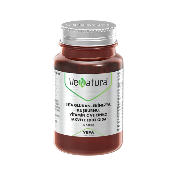 Venatura Beta Glukan, Ekinezya, Kuşburunu, Vitamin C, Çinko 30 Kapsül