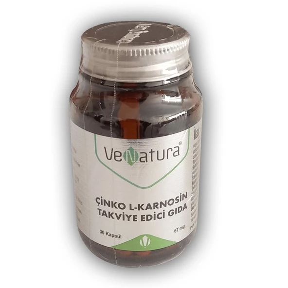 Venatura Çinko L-Karnosin 67mg 30 Kapsül ürün görseli