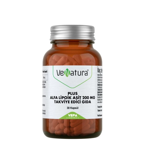 Venatura Plus Alpha Lipoik Asit (R-Alfa Lipoik Asit) 200mg 30 Kapsül ürün görseli