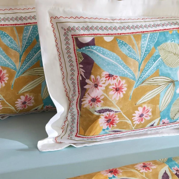 Karaca Home Lumire Fuşya %100 Pamuk Çift Kişilik Nevresim Takımı - 5