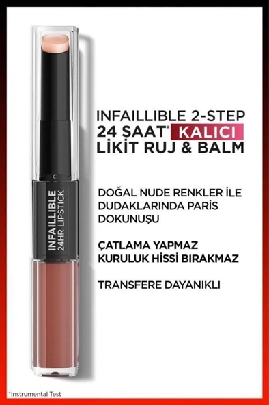 Loreal Paris Infaillible 2-step 24 Saat Kalıcı Likit Ruj & Balm - 101 Everlasting Paris - 2
