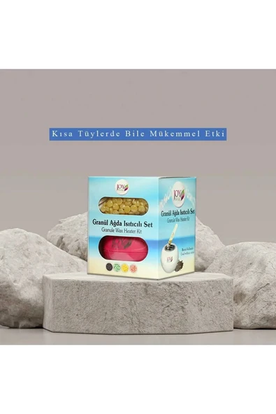 JOYWAX Joy Wax Granül Boncuk Ağda Isıtıcılı Set Naturel