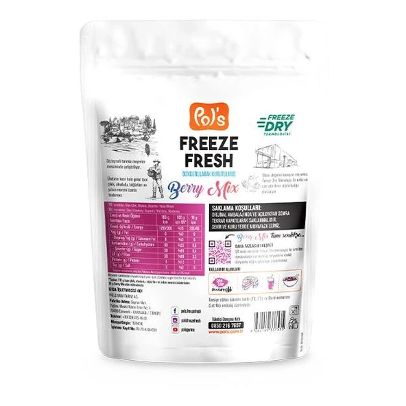 Pol’s Freeze Fresh Berry Mix 16 Gr - Resim 2