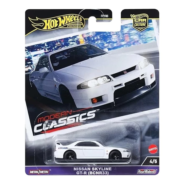 Hot Wheels Premium Nissan Skyline Gt-R (BCNR33) (1/64) Modern Classics