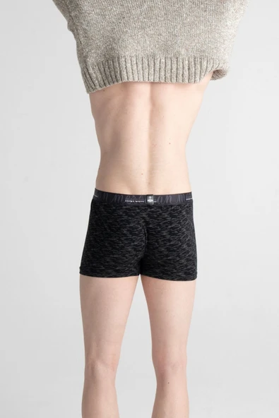 Mercan Erkek Çok Renkli 3'lü Likralı Pamuklu Boxer (BEYAZ GRİ UZAY) - 3