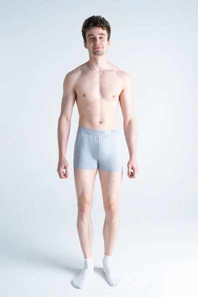 Mercan Erkek Çok Renkli 3'lü Likralı Pamuklu Boxer (BORDO GRİ TILSIM) - 4