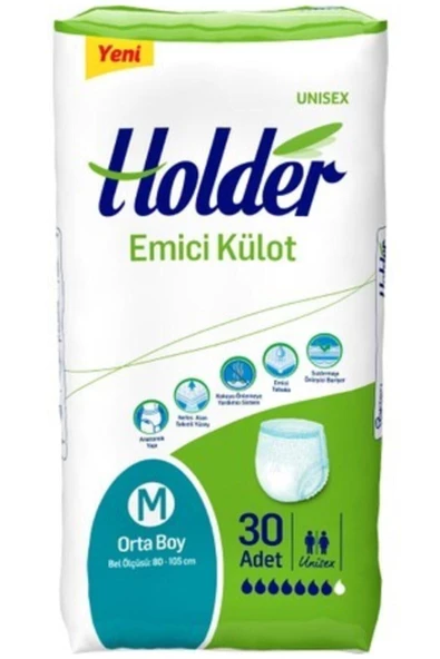 Holder Emici Külot Yetişkin Hasta Bezi Orta Boy ( Medium ) 30 Adet
