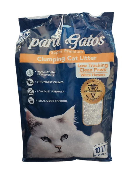 Pee&Go Clumping Cat Litter Low Tracking Clean Paws (Beyaz Çiçekl kokulu)