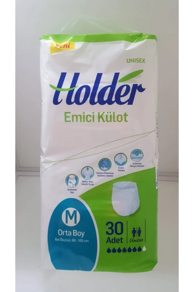 Holder Emici Külot Yetişkin Hasta Bezi Orta Boy ( Medium ) 30 Adet