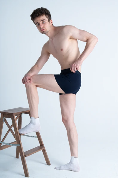 Mercan 3'lü Erkek Çok Renkli Pamuklu Likralı Boxer (SİYAH LACİVERT TETRİS) - 5