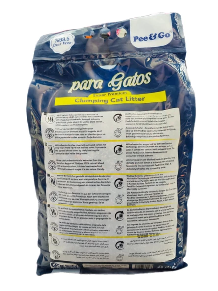 Pee&Go Clumping Cat Litter Strongest Clumps (Limon-Çiçeği Kokulu) - 4