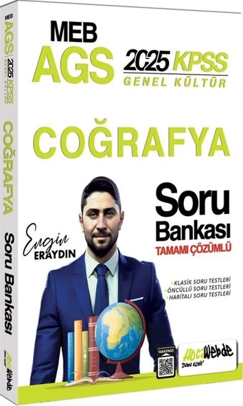 2025 MEB AGS KPSS Türkiye Coğrafyası Tamamı Çözümlü Soru Bankası HocaWebde Yayınları