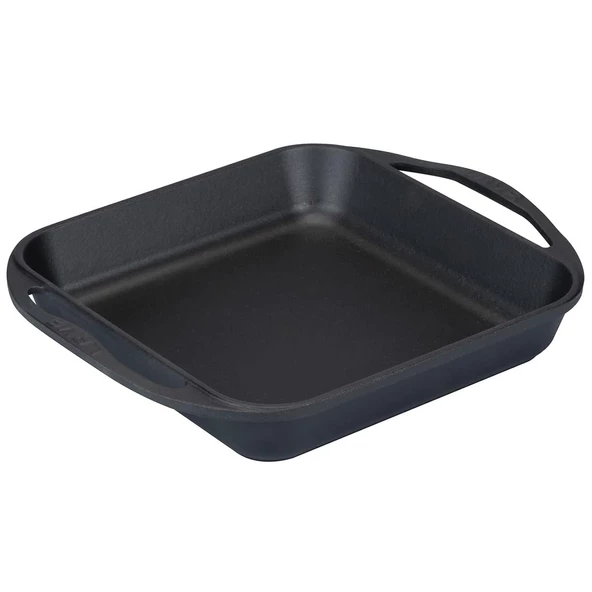 Lava Metal Döküm Kızartma Tavası, Kare, 26x26 cm, Siyah - 3