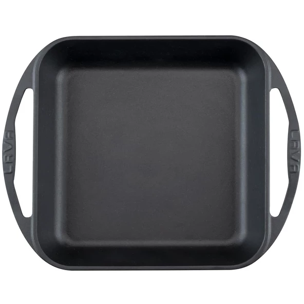 Lava Metal Döküm Kızartma Tavası, Kare, 26x26 cm, Siyah - 2
