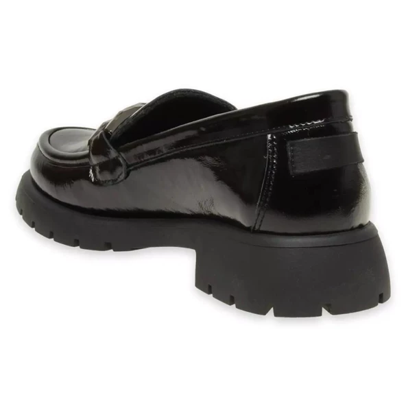 MAMMAMİA 24KA-3235 KALIN TABAN KADIN DERİ LOAFER AYAKKABI - 5