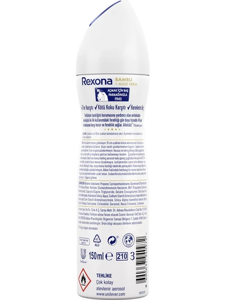 Rexona Deo 150 ml Natural Fresh Bambu+Aloevera 48h