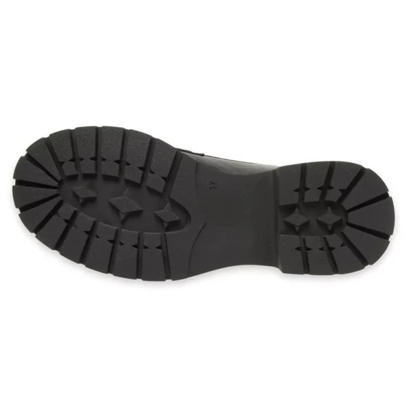 MAMMAMİA 24KA-3235 KALIN TABAN KADIN DERİ LOAFER AYAKKABI - 6