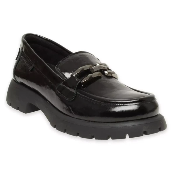 MAMMAMİA 24KA-3235 KALIN TABAN KADIN DERİ LOAFER AYAKKABI - 3