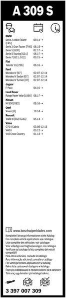 BOSCH Aerotwin Silecek Seti Bmw 5 Serisi G30 (2017-2023), Range Rover Velar (2017-2021) RENAULT AUSTRAL (650/475 mm) A309S - 3