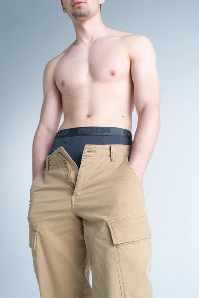 Mercan Erkek Çok Renkli 3'lü Likralı Pamuklu Boxer (ANTRASİT BEYAZ PICASSO) - 6