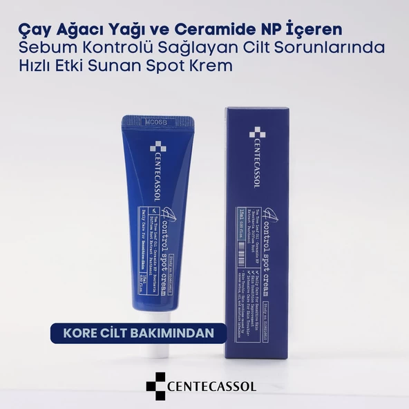 CENTECASSOL Çay Ağacı Yaprağı Özü İçeren Bariyer Güçlendirici, Nemlendirici, Günlük Bakım Kremi - A-Control Spot Krem - 5