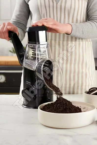 Tilbe Home Vegetable Grinder Pro Öğütücü Dilimleyici Kollu Rende 3 Çelik Bıçaklı Sebze Doğrayıcı Mutfak RobotuVegetable - 4